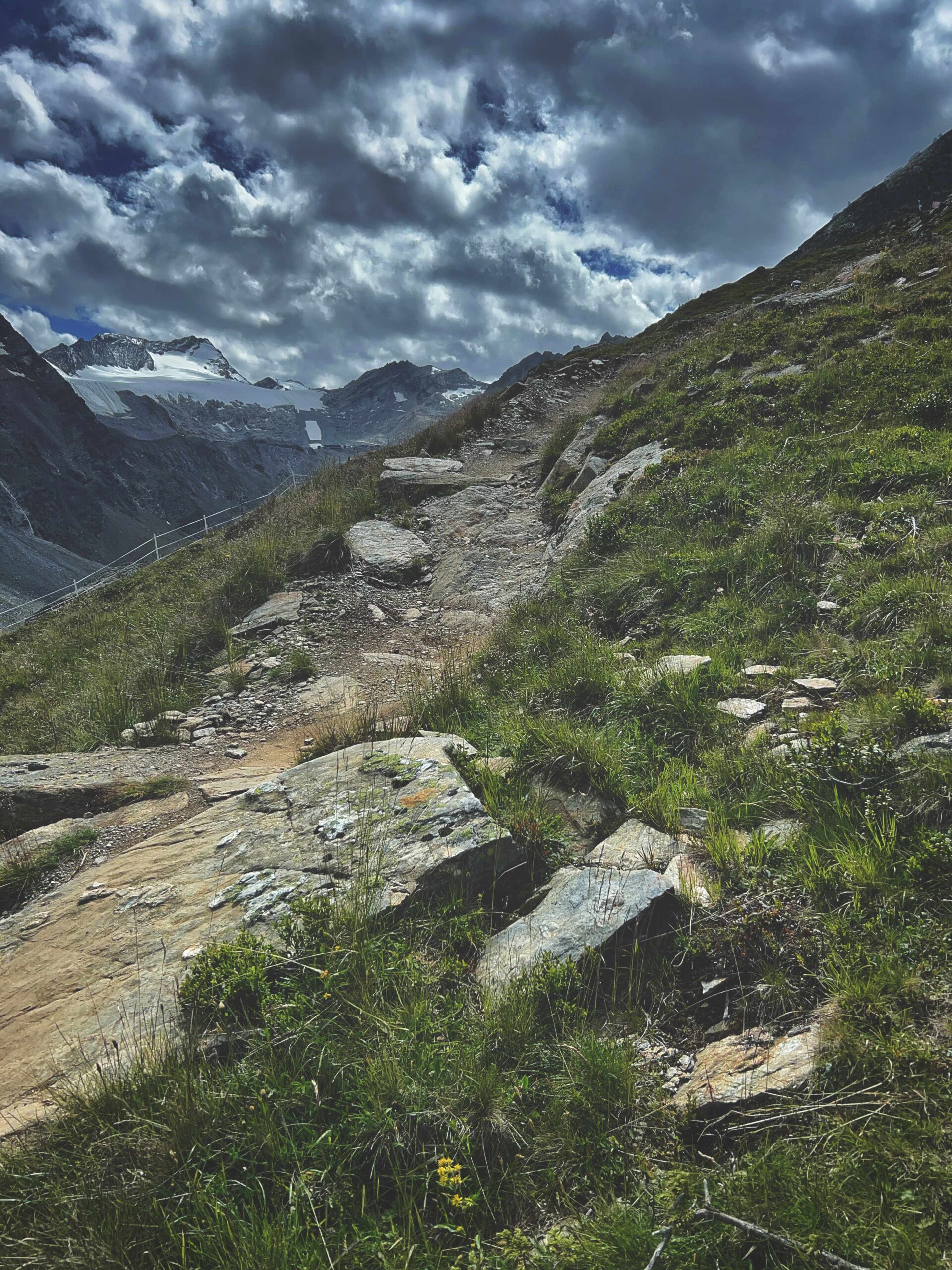 Ollweite Line mit Bergpanorama